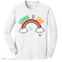 School Is Cool Rainbow Fun Retro Kids Long Sleeve Shirt thumb 0