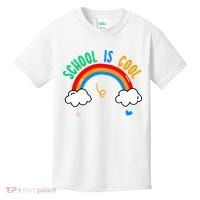 School Is Cool Rainbow Fun Retro Kids T-Shirt thumb 0