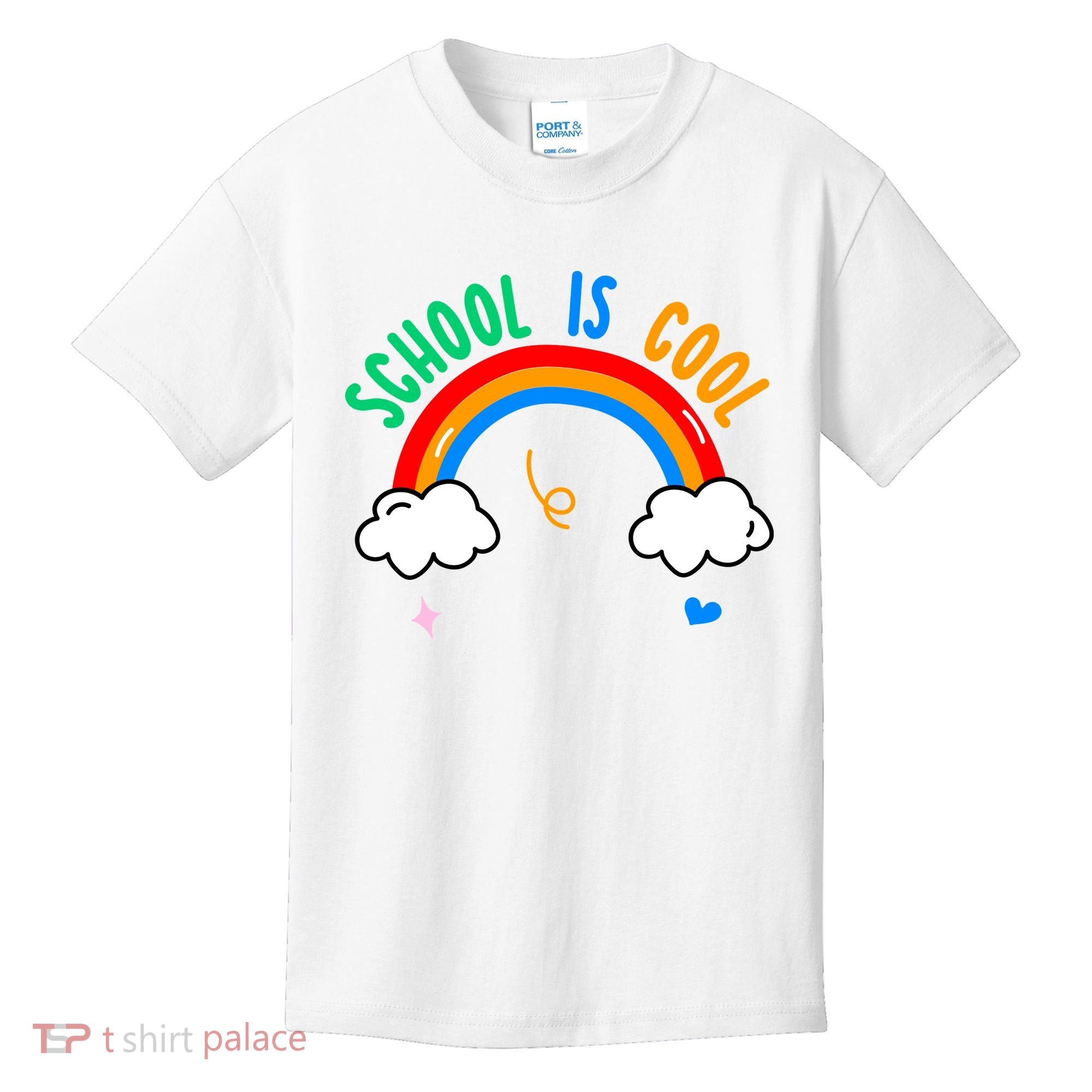 School Is Cool Rainbow Fun Retro Kids T-Shirt