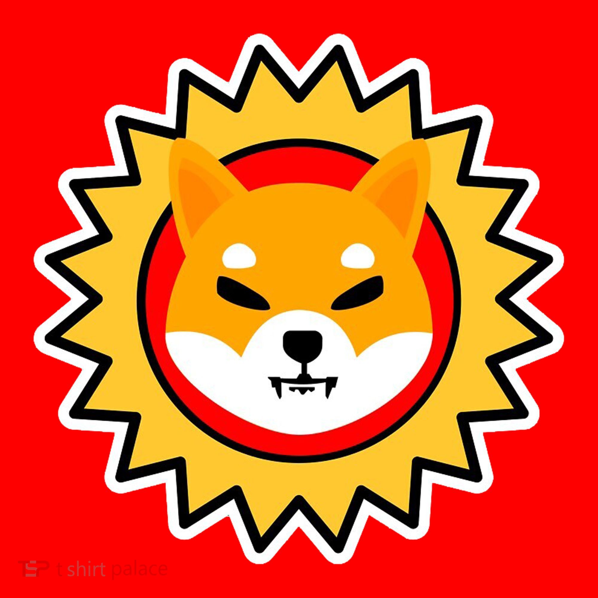 Shiba Inu Coin Star Logo Santa Hat