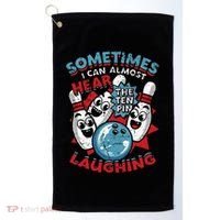 Sometimes I Can Almost Hear The Ten Pin Laughing Golf Towel thumb 0