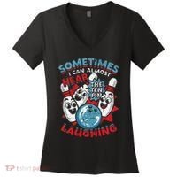 Sometimes I Can Almost Hear The Ten Pin Laughing Women's V-Neck T-Shirt thumb 0