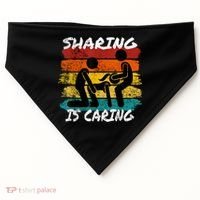 Sharing Is Caring Threesome Sex Polyamory Swingers USA-Made Doggie Bandana thumb 0