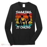 Sharing Is Caring Threesome Sex Polyamory Swingers Long Sleeve Shirt thumb 0