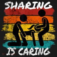Sharing Is Caring Threesome Sex Polyamory Swingers Coaster thumb 2
