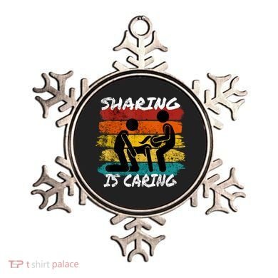 Sharing Is Caring Threesome Sex Polyamory Swingers Ornament