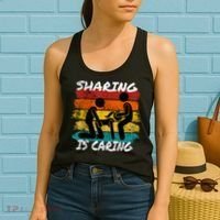 Sharing Is Caring Threesome Sex Polyamory Swingers Women's Tank Top thumb 2