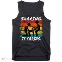 Sharing Is Caring Threesome Sex Polyamory Swingers Tank Top thumb 0