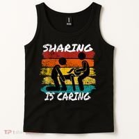 Sharing Is Caring Threesome Sex Polyamory Swingers Tank Top thumb 2