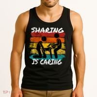 Sharing Is Caring Threesome Sex Polyamory Swingers Tank Top thumb 3