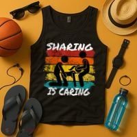 Sharing Is Caring Threesome Sex Polyamory Swingers Tank Top thumb 4