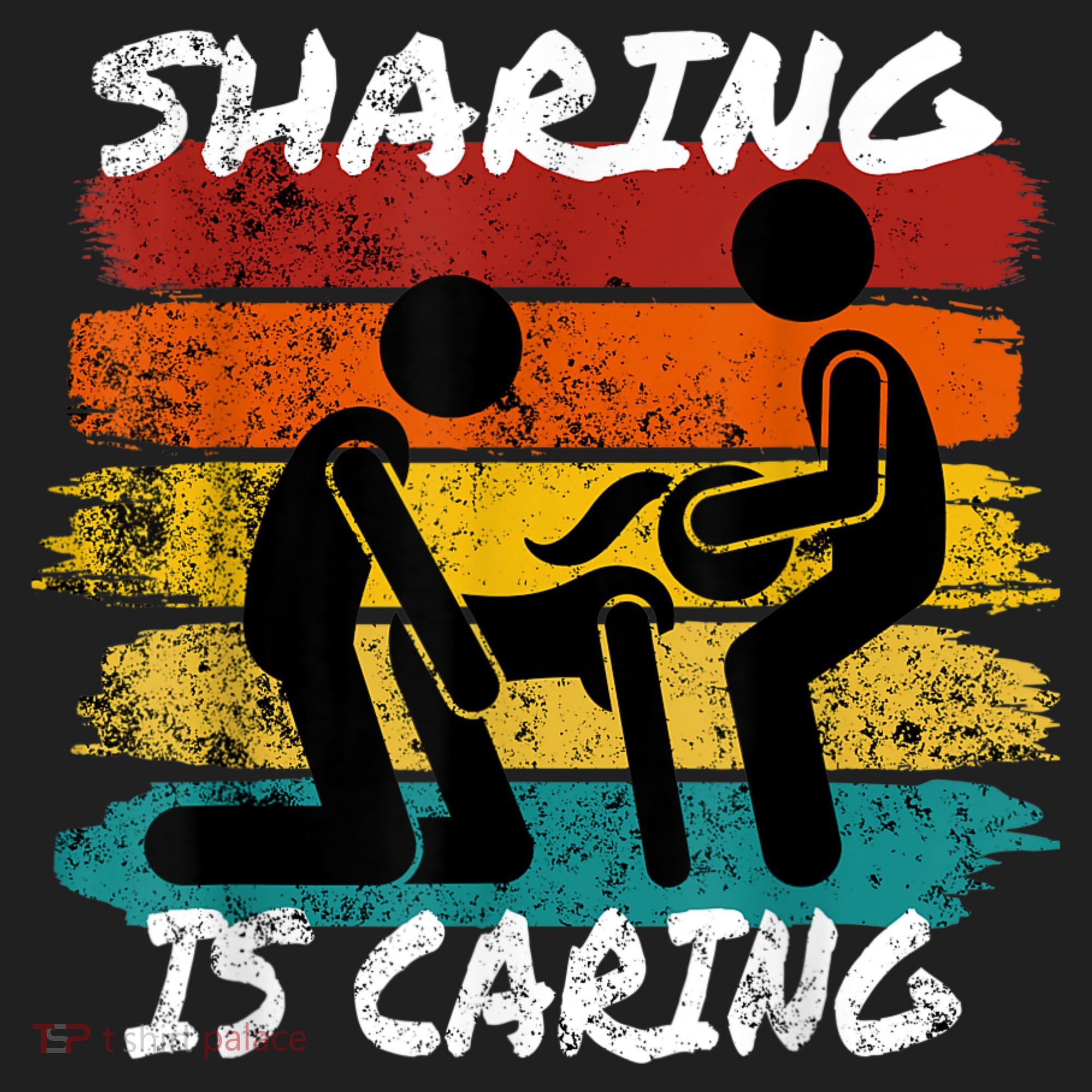 Sharing Is Caring Threesome Sex Polyamory Swingers Golf Towel