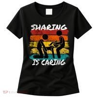 Sharing Is Caring Threesome Sex Polyamory Swingers Women's T-Shirt thumb 0