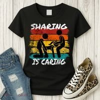 Sharing Is Caring Threesome Sex Polyamory Swingers Women's T-Shirt thumb 3