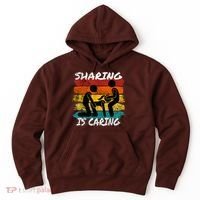 Sharing Is Caring Threesome Sex Polyamory Swingers Hoodie thumb 0
