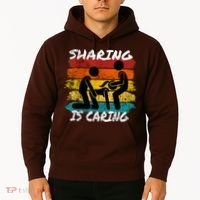 Sharing Is Caring Threesome Sex Polyamory Swingers Hoodie thumb 2