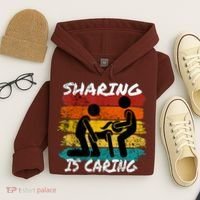 Sharing Is Caring Threesome Sex Polyamory Swingers Hoodie thumb 4
