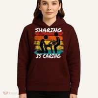 Sharing Is Caring Threesome Sex Polyamory Swingers Hoodie thumb 5