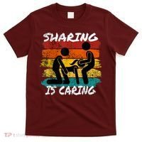Sharing Is Caring Threesome Sex Polyamory Swingers T-Shirt thumb 0