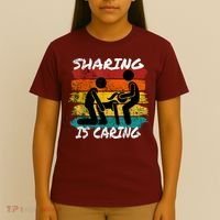 Sharing Is Caring Threesome Sex Polyamory Swingers T-Shirt thumb 4