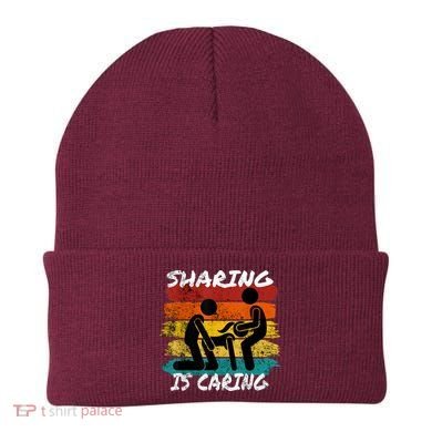 Sharing Is Caring Threesome Sex Polyamory Swingers Beanie