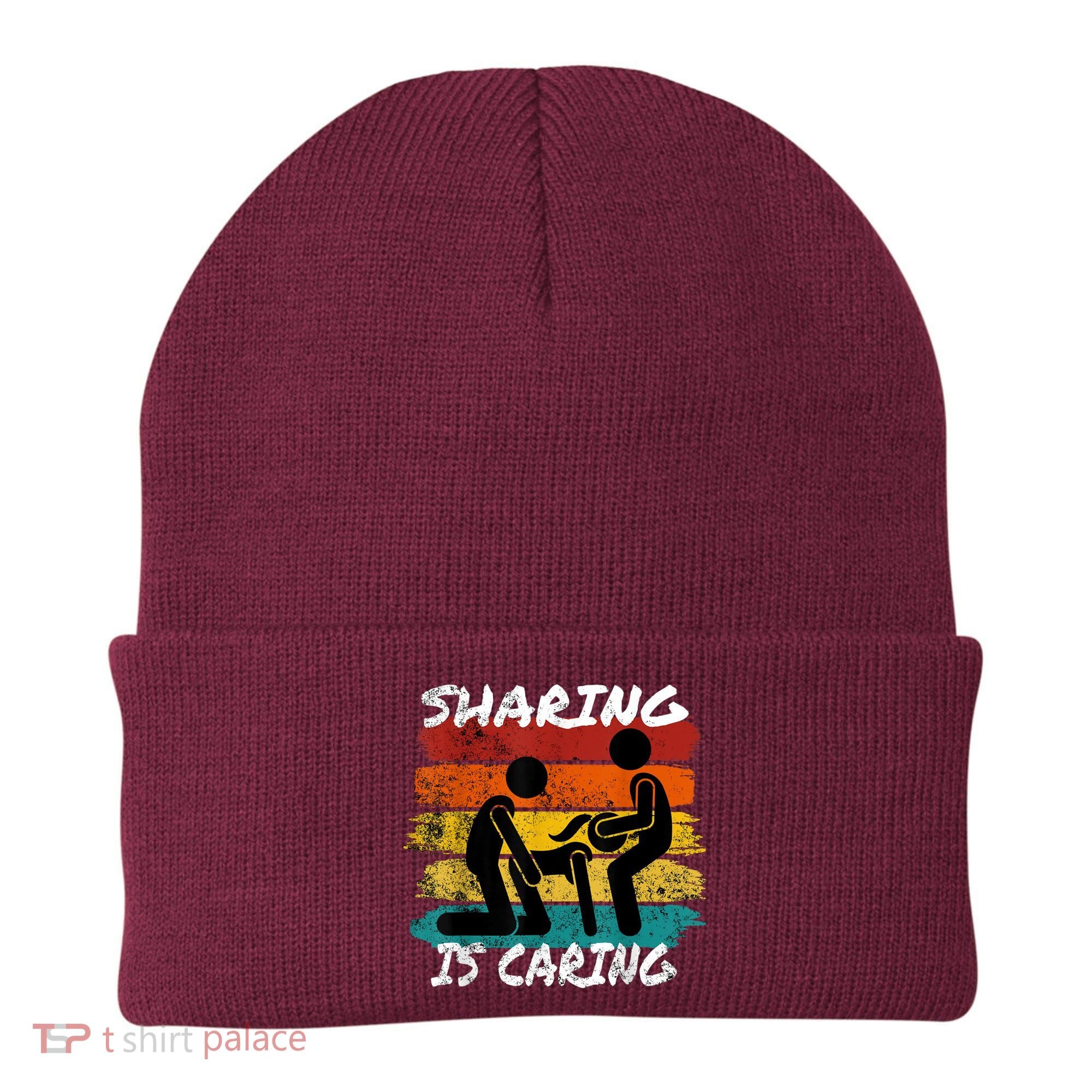 Sharing Is Caring Threesome Sex Polyamory Swingers Beanie
