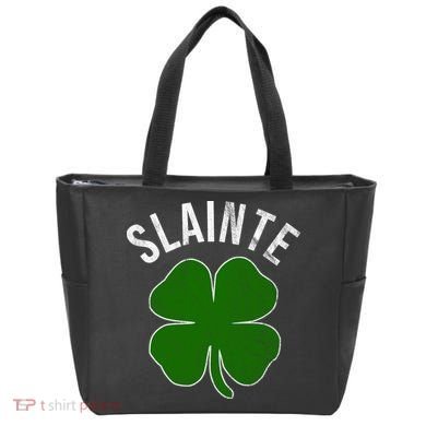 Slainte Irish Clover St Patrick's Day Tote Bag
