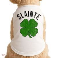 Slainte Irish Clover St Patrick's Day Doggie Tank thumb 0
