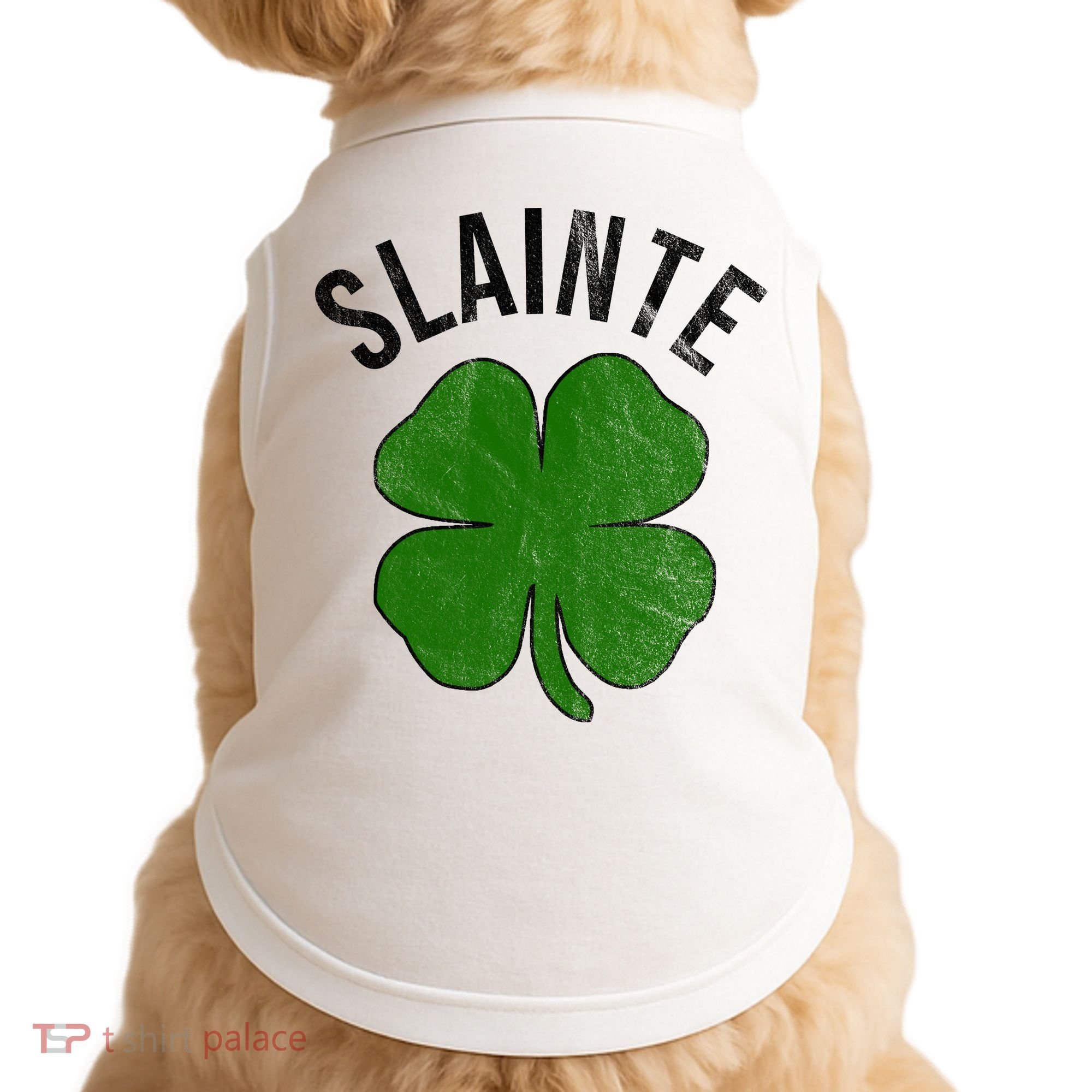 Slainte Irish Clover St Patrick's Day Doggie Tank