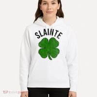 Slainte Irish Clover St Patrick's Day Hoodie thumb 5