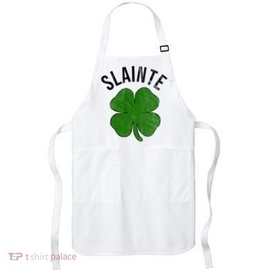 Slainte Irish Clover St Patrick's Day Apron
