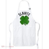 Slainte Irish Clover St Patrick's Day Apron thumb 0