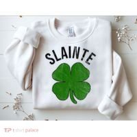 Slainte Irish Clover St Patrick's Day Sweatshirt thumb 2