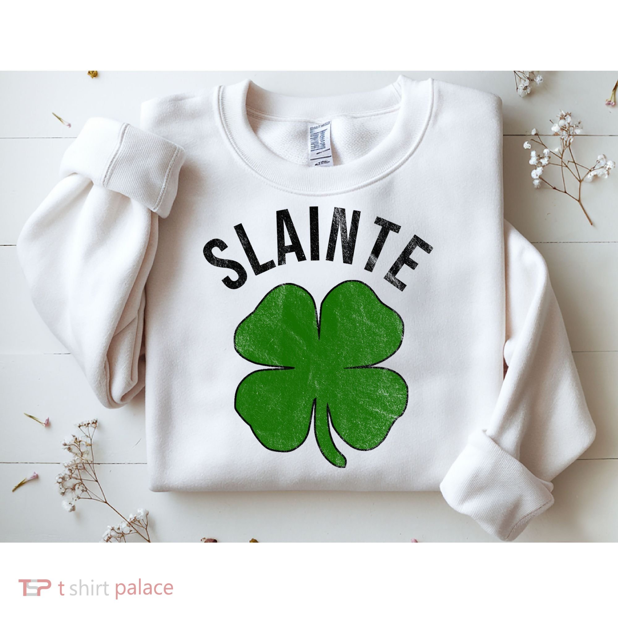 Slainte Irish Clover St Patrick's Day Sweatshirt