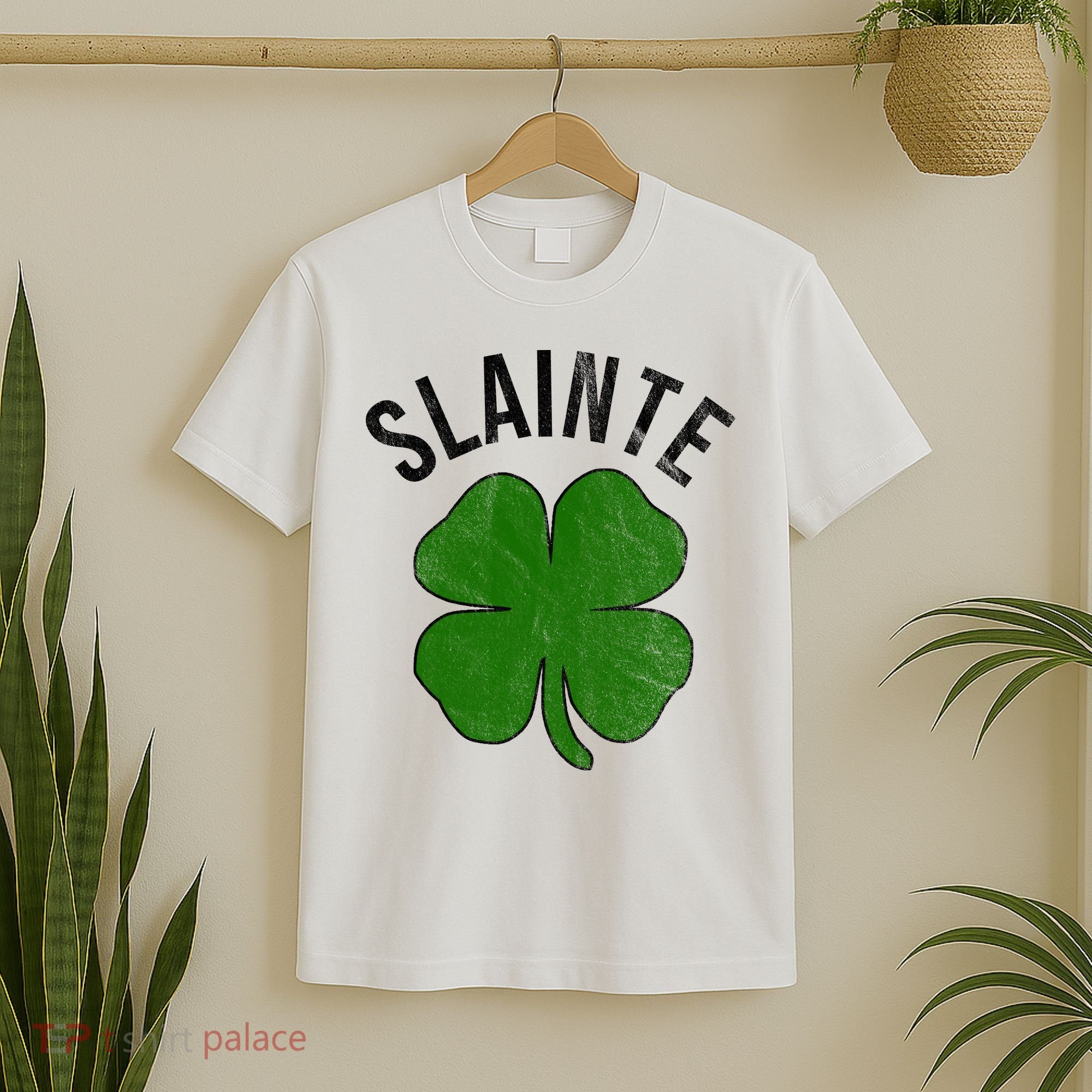 Slainte Irish Clover St Patrick's Day T-Shirt