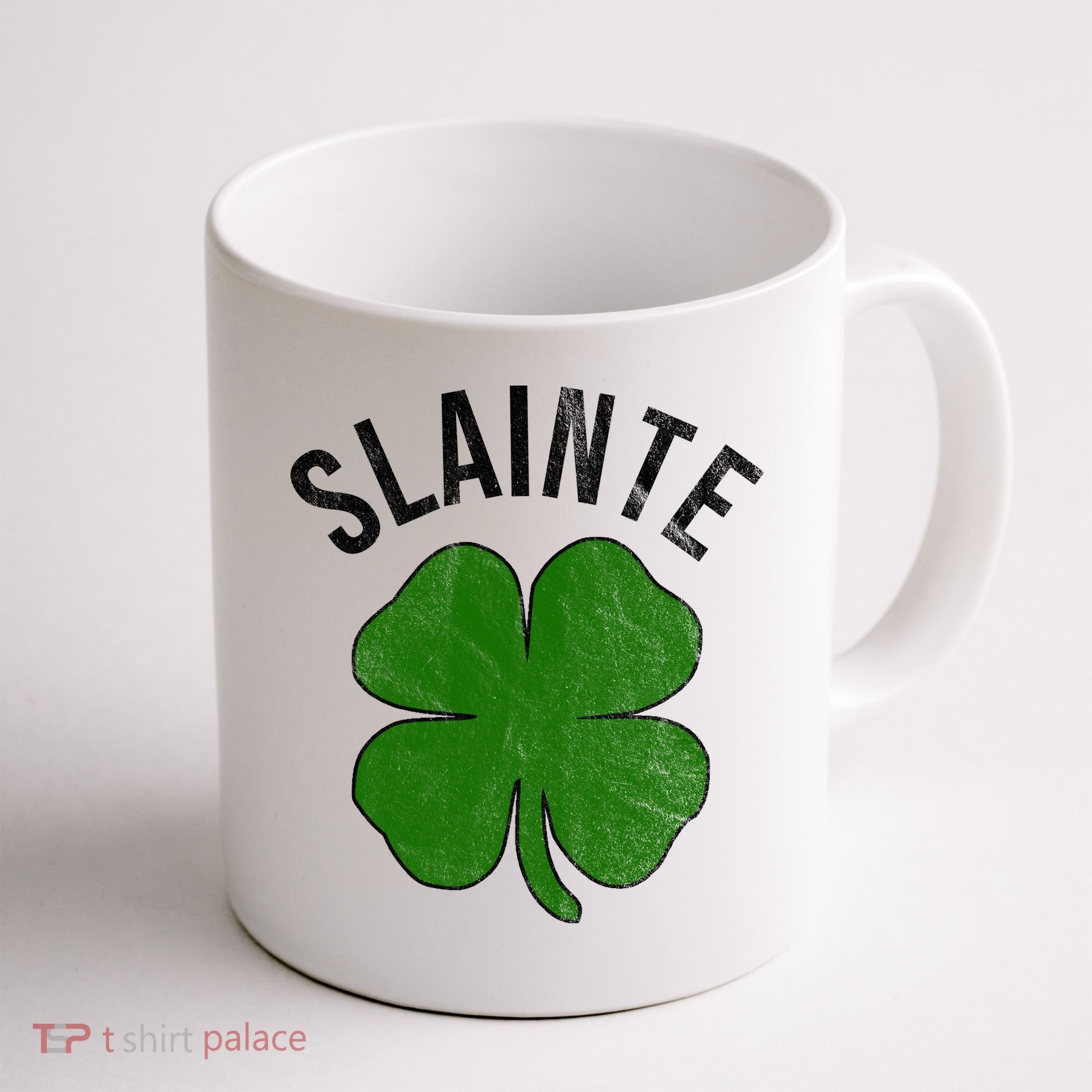 Slainte Irish Clover St Patrick's Day Coffee Mug