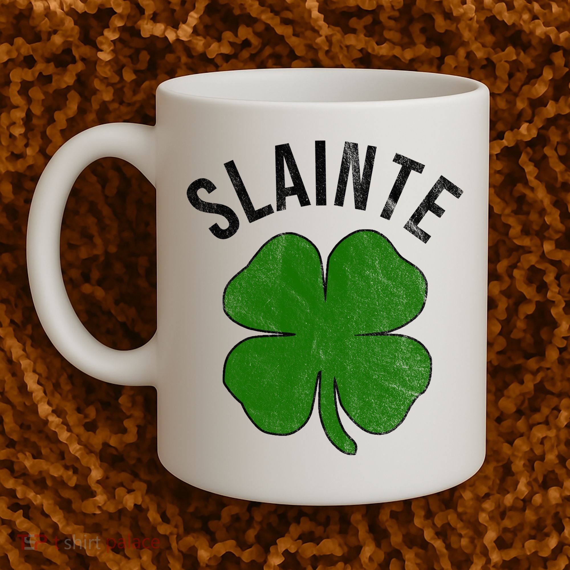 Slainte Irish Clover St Patrick's Day Coffee Mug