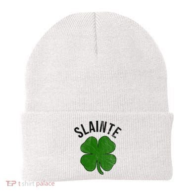 Slainte Irish Clover St Patrick's Day Beanie