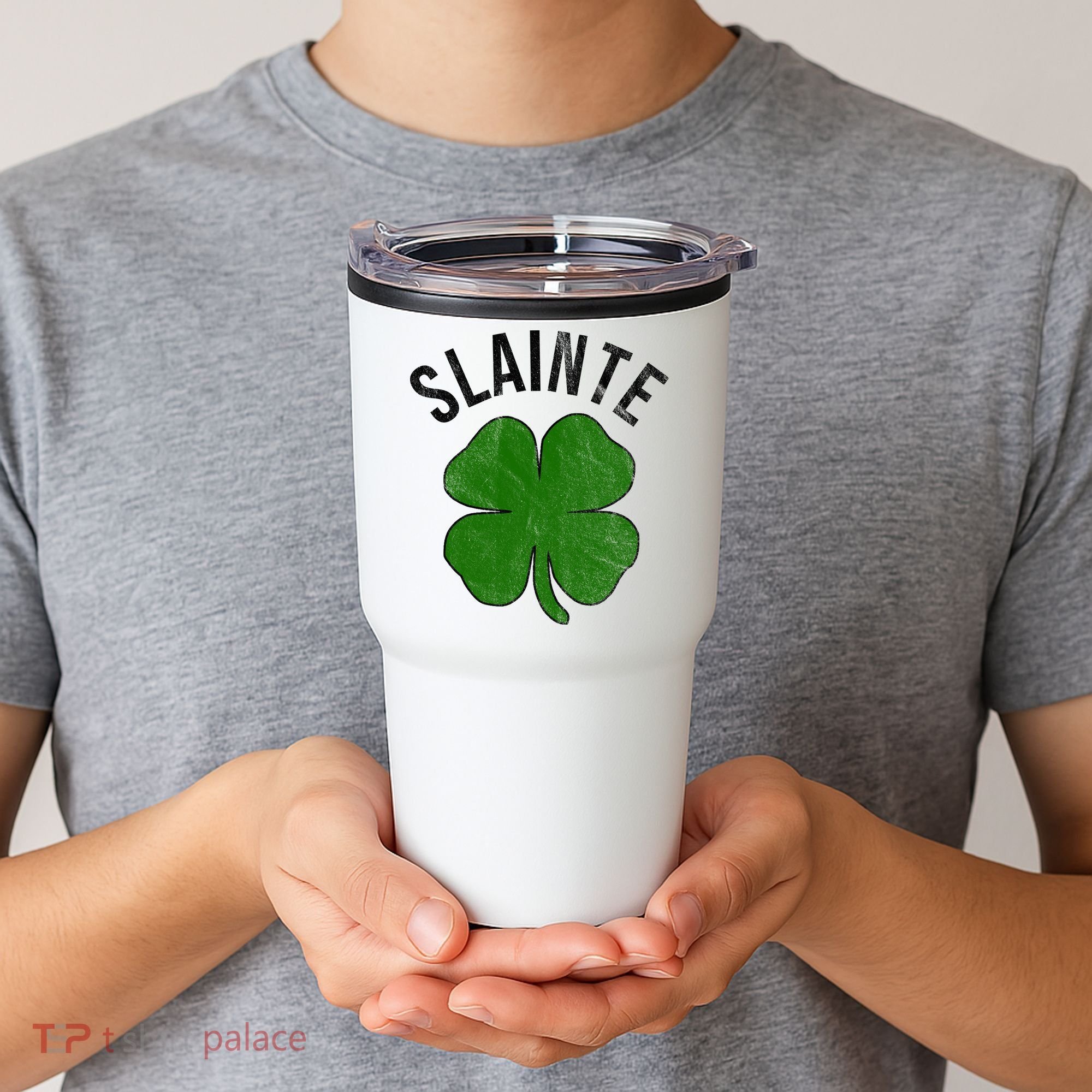 Slainte Irish Clover St Patrick's Day Tumbler
