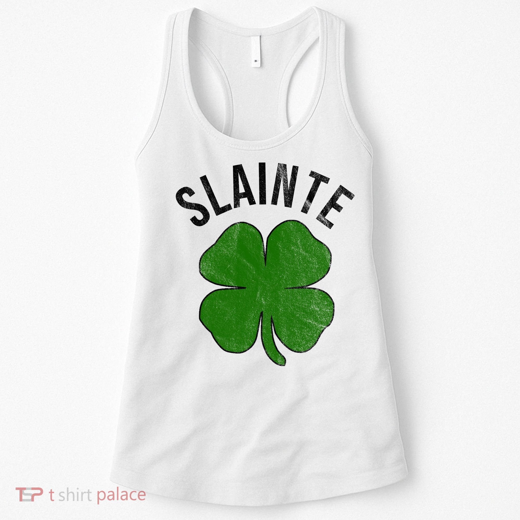 Slainte Irish Clover St Patrick's Day Women's Tank Top