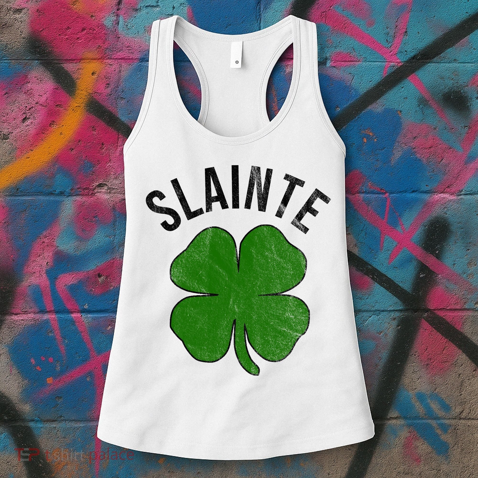 Slainte Irish Clover St Patrick's Day Women's Tank Top