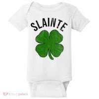 Slainte Irish Clover St Patrick's Day Baby Bodysuit thumb 0