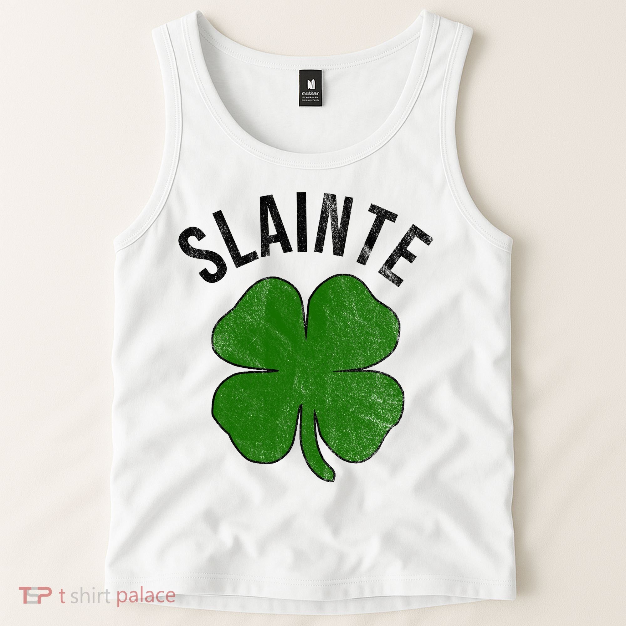 Slainte Irish Clover St Patrick's Day Tank Top