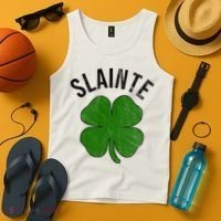 Slainte Irish Clover St Patrick's Day Tank Top thumb 4