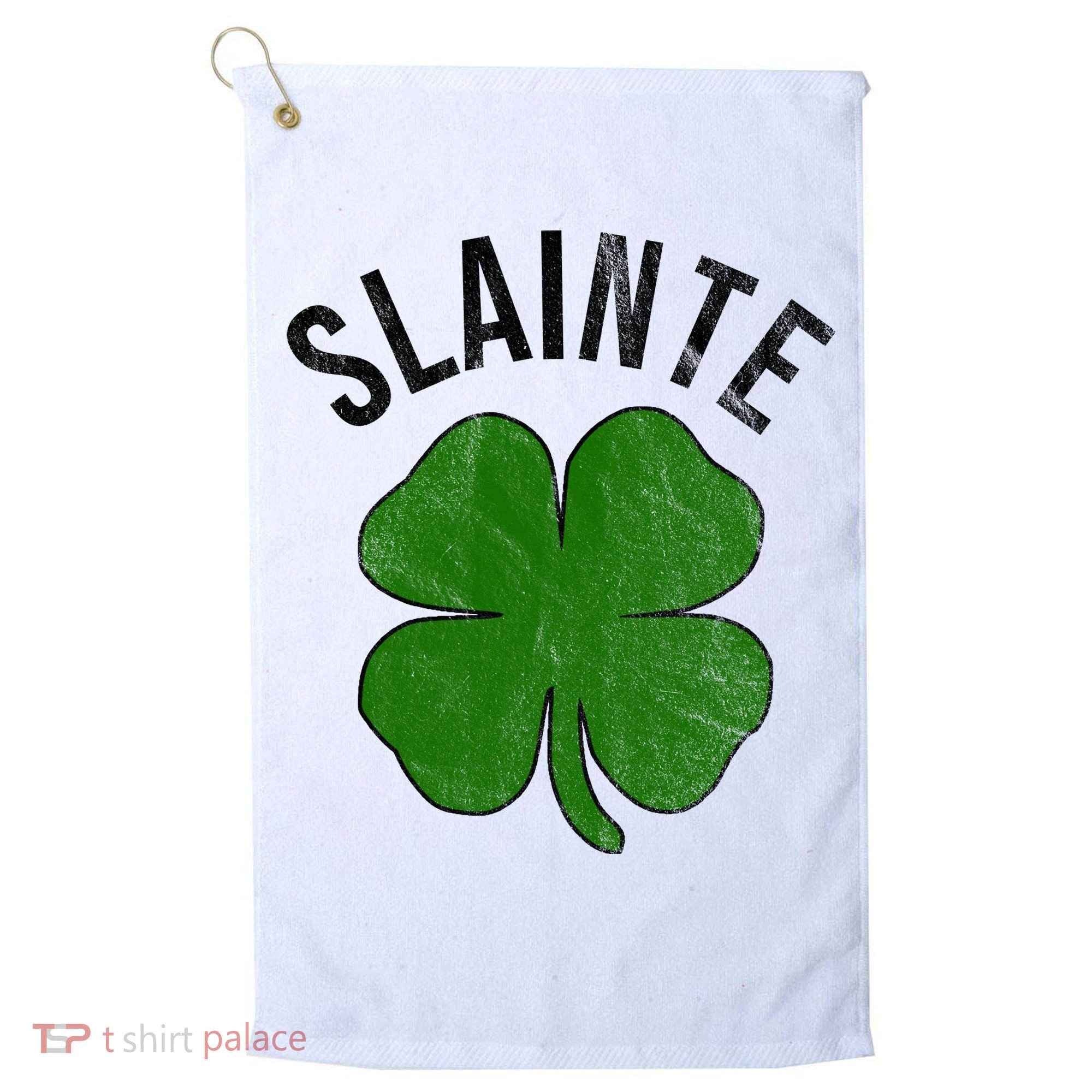 Slainte Irish Clover St Patrick's Day Golf Towel