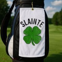 Slainte Irish Clover St Patrick's Day Golf Towel thumb 2