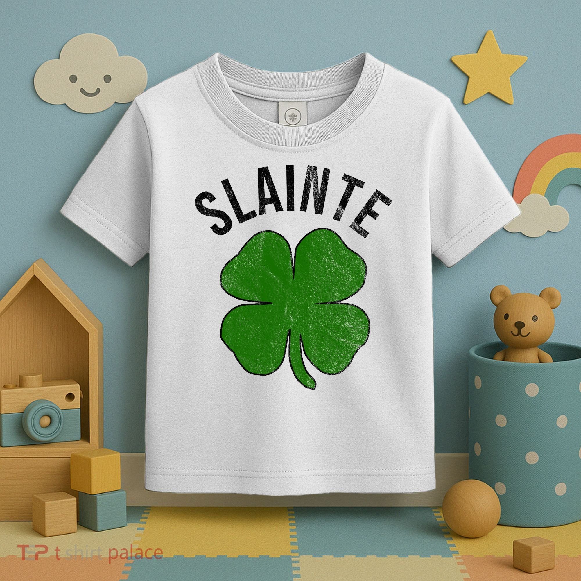 Slainte Irish Clover St Patrick's Day Toddler T-Shirt