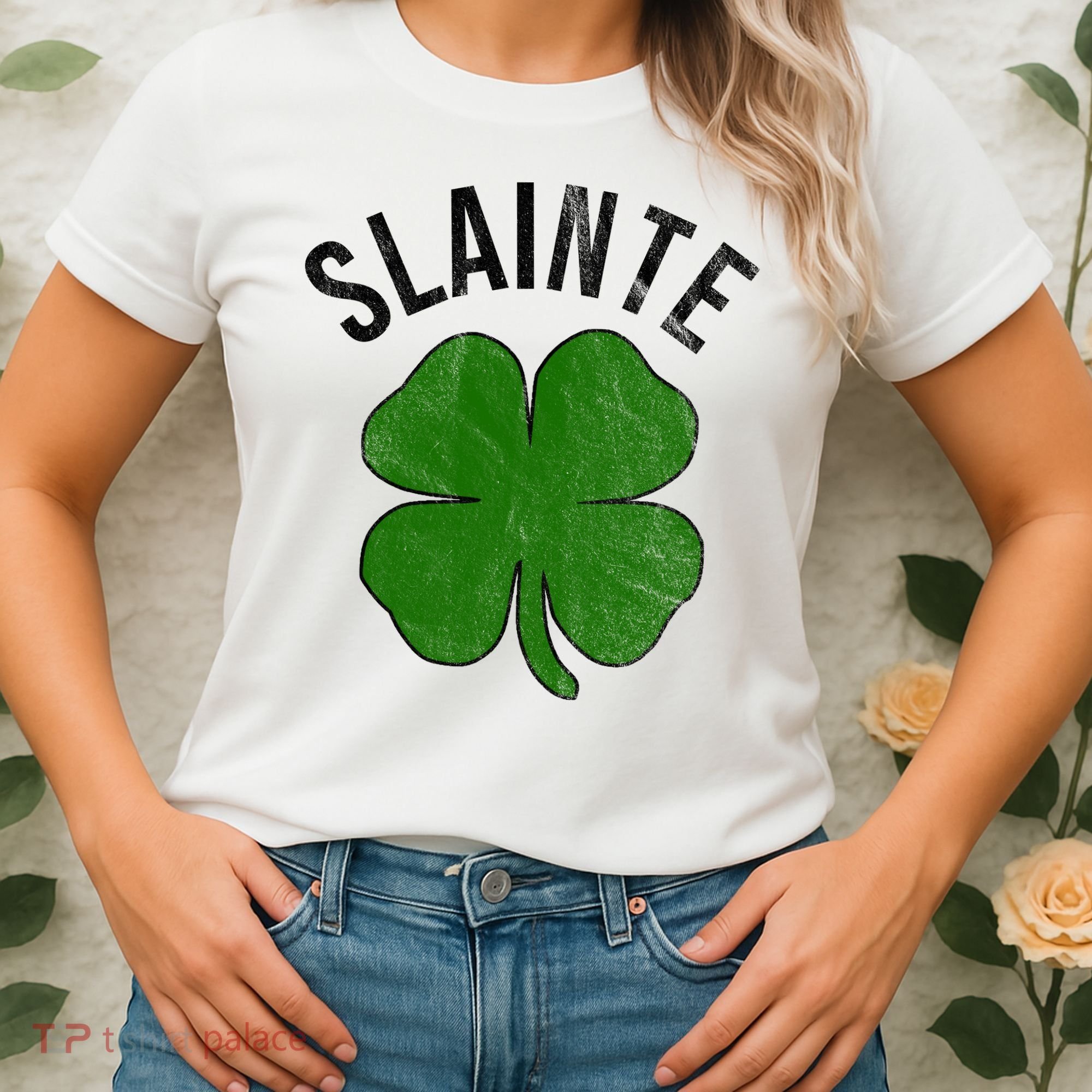 Slainte Irish Clover St Patrick's Day Women's T-Shirt