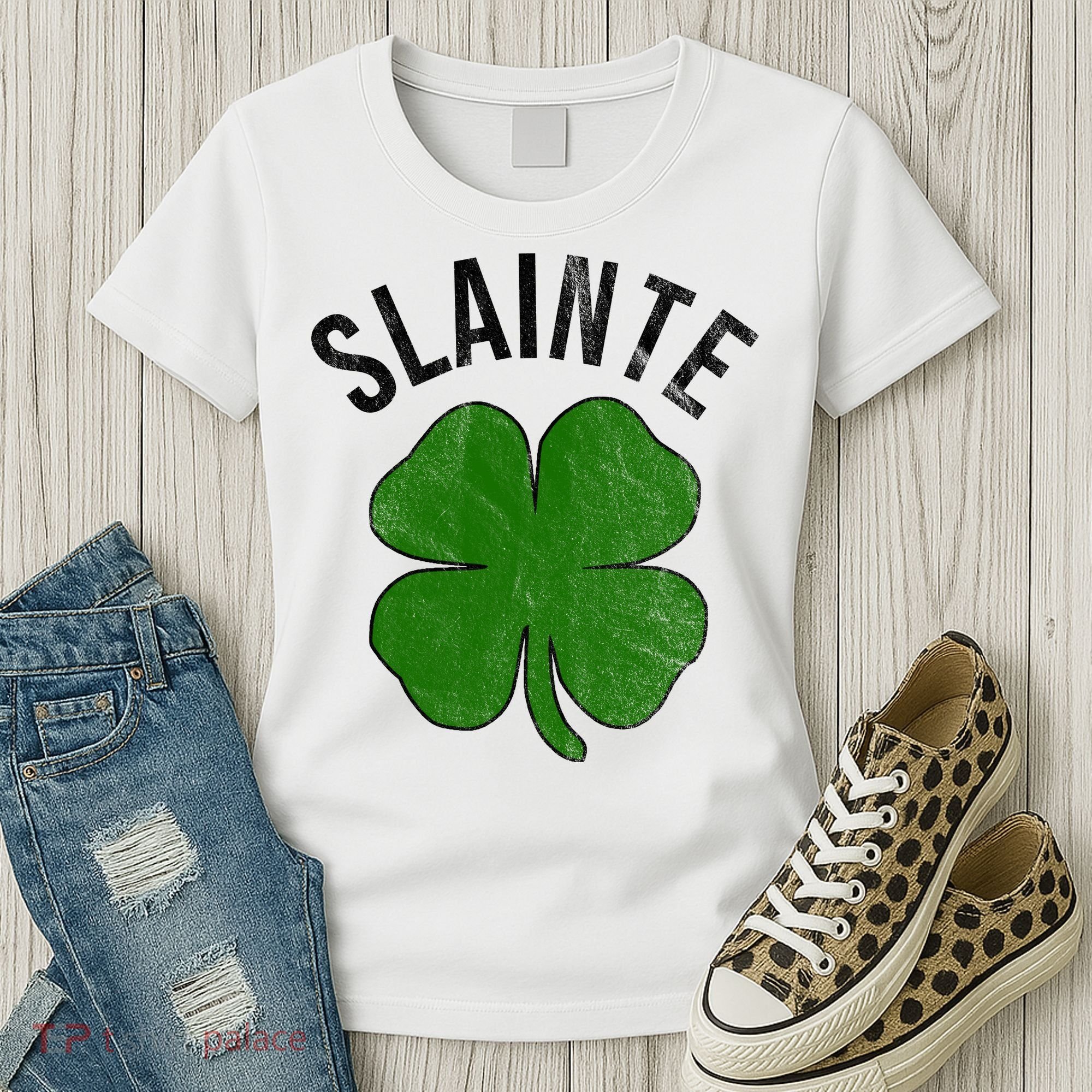 Slainte Irish Clover St Patrick's Day Women's T-Shirt