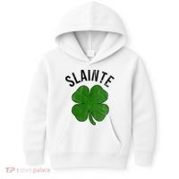 Slainte Irish Clover St Patrick's Day Kids Hoodie thumb 0
